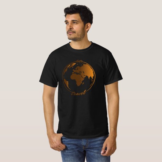 Laten we reizen | Travel Lover | WERELDKAART T-shirt (Voorkant volledig)