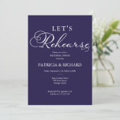 Laten we repeteren Elegant Navy Blue repetitie din Kaart (Staand voorkant)