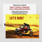 Laten we Ride zien. ATV-evenement simuleren Kaart (Voorkant / Achterkant)