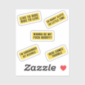 Laten we rijden (geel) sticker (Vel)