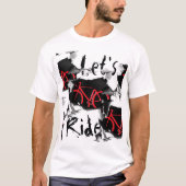 Laten we rijden! Geript T-shirt (Voorkant)