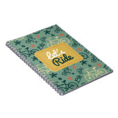 Laten we rijden modern groen fiets patroon notitieboek (Rechterzijde)