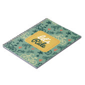 Laten we rijden modern groen fiets patroon notitieboek (Linkerzijde)