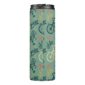 Laten we rijden modern groen fiets patroon thermosbeker (Achterkant)