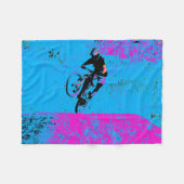 Laten we rijden! - mountainbiker fleece deken (Voorkant (Horizontaal))