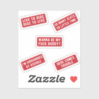 Laten we rijden (Rood) Sticker