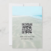 Laten we Rippled Sand Aqua Water QR-code vieren Kaart (Achterkant)