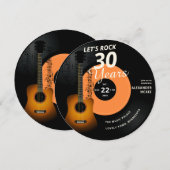 Laten we Rock 30 Jaar Gitaar Vintage Record Verjaa Kaart (Voorkant / Achterkant)