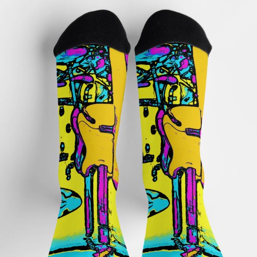 Laten we rock en roll - Music Instruments Socks Sokken (Top)