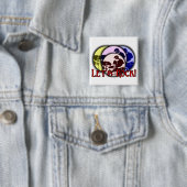 Laten we Rock halen Vierkante Button 5,1 Cm (In situ)