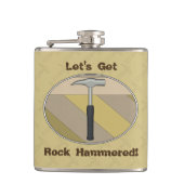 Laten we Rock Hammered krijgen! Logo Heupfles (Voorkant)