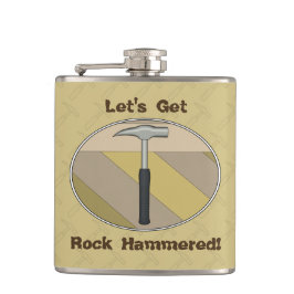 Laten we Rock Hammered krijgen! Logo Heupfles