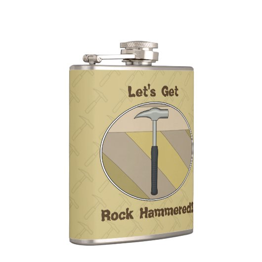 Laten we Rock Hammered krijgen! Logo Heupfles (Rechts)