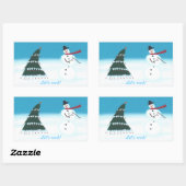 Laten we rock, kerstboom sneeuw Man Stickers (Vel)