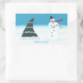 Laten we rock, kerstboom sneeuw Man Stickers (Tas)