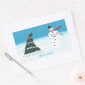 Laten we rock, kerstboom sneeuw Man Stickers (Envelop)