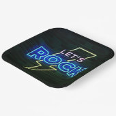 Laten we Rock Lightning Bolt 2 Papieren Bordje (Gebogen)