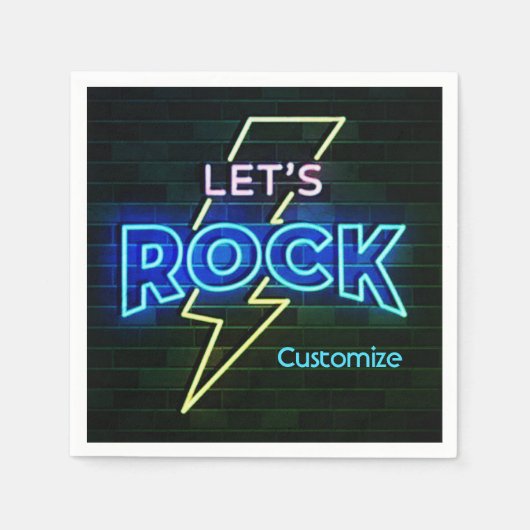 Laten we Rock Lightning Bolt 2 Servet (Voorkant)