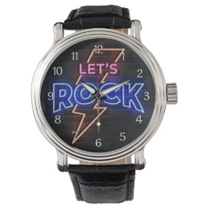 Laten we Rock Lightning Bolt Horloge