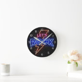 Laten we Rock Lightning Bolt Ronde Klok (Huis)