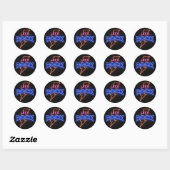 Laten we Rock Lightning Bolt Round Ronde Sticker (Vel)