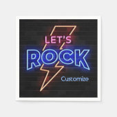 Laten we Rock Lightning Bolt Servet (Voorkant)