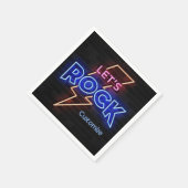 Laten we Rock Lightning Bolt Servet (Hoek)