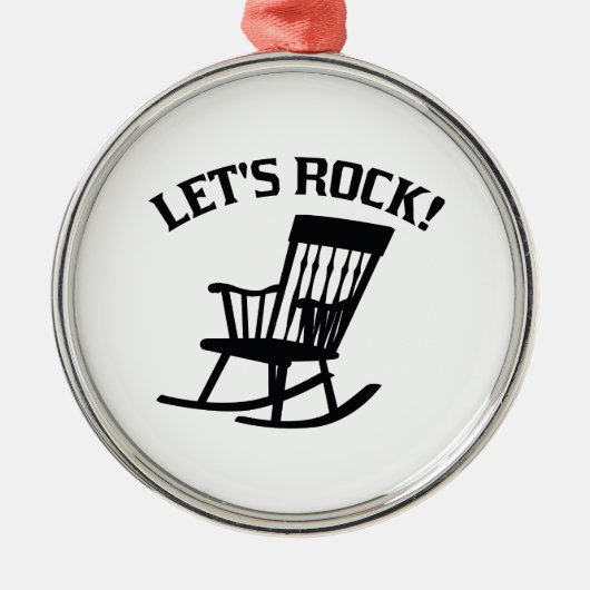 Laten we Rock! Metalen Ornament (Voorkant)