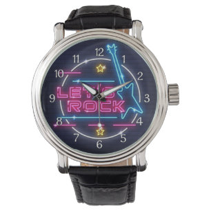 Laten we Rock Retro Neon Horloge