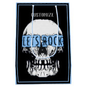 Laten we Rock Skull Blue Medium Cadeauzakje (Achterkant)