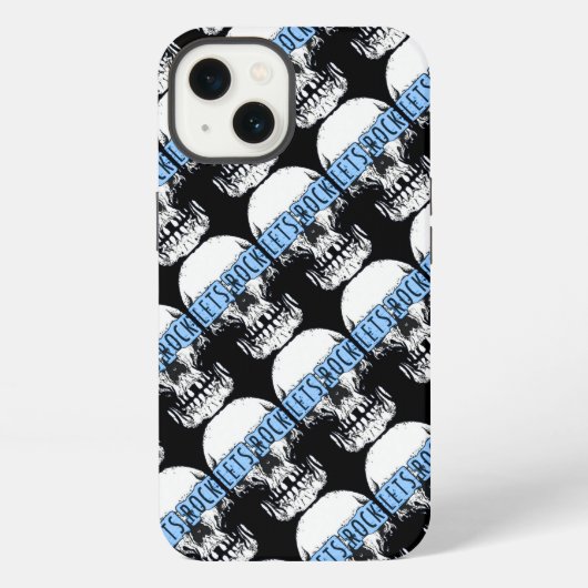 Laten we Rock Skull iPhone Hoesje (Achterkant)