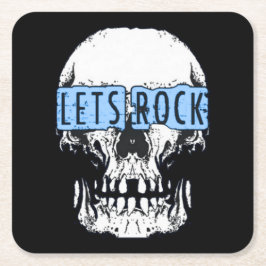 Laten we Rock Skull Kartonnen Onderzetters