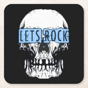 Laten we Rock Skull Kartonnen Onderzetters