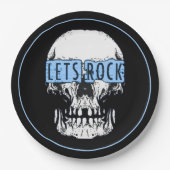 Laten we Rock Skull Papieren Bordje (Voorkant)