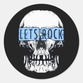 Laten we Rock Skull Ronde Sticker