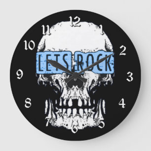 Laten we Rock Skull Round Grote Klok