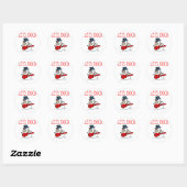 Laten we Rock Snowman Ronde Sticker (Vel)