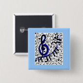 Laten we Rock! Vierkante Button 5,1 Cm (Voorkant /achterkant)