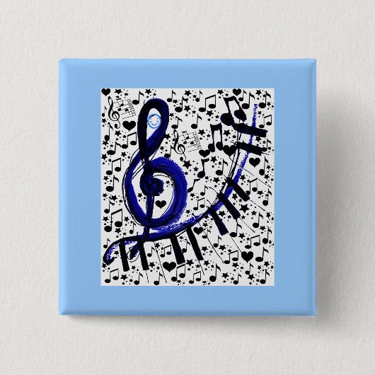 Laten we Rock! Vierkante Button 5,1 Cm (Voorkant)