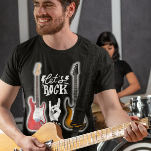Laten we rocken! Elektrische gitaar Rock muziek He T-shirt