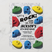 Laten we rocken! Kind Rock Climbing Verjaardag Kaart (Voorkant / Achterkant)