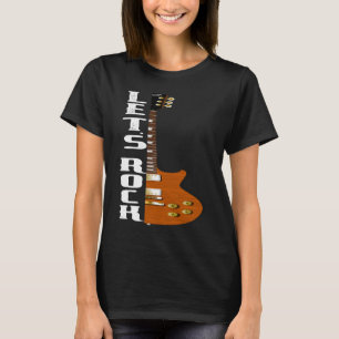 Laten we Rocken met Gitarist Pock N Roll T-shirt