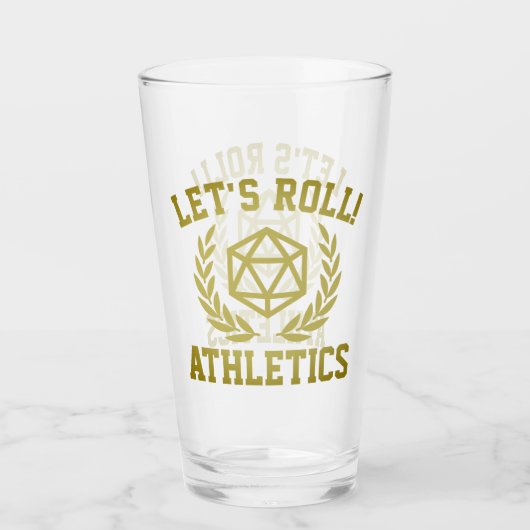 Laten we Roll. ATHLETICA - Glass Cup Glas (Voorkant)