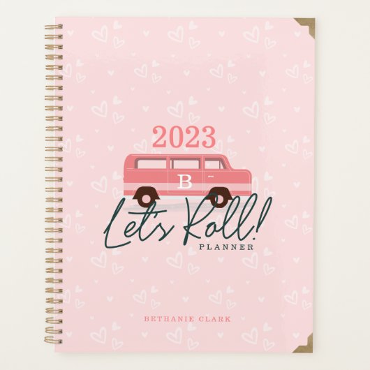 Laten we Roll Fun Pink Girly Van Planner (Voorkant)