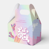 Laten we Roll Fun Retro Roller Schaatsen Meisjes V Bedankdoosjes (Voorkant Zijde)