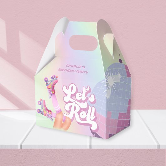 Laten we Roll Fun Retro Roller Schaatsen Meisjes V Bedankdoosjes