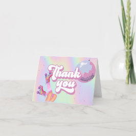 Laten we Roll Fun Retro Roller Schaatsen Meisjes V Bedankkaart