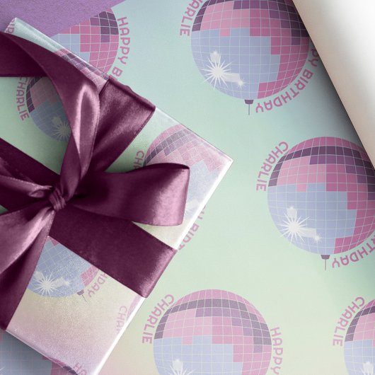 Laten we Roll Fun Retro Roller Schaatsen Meisjes V Cadeaupapier