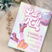 Laten we Roll Fun Retro Roller Schaatsen Meisjes V Kaart