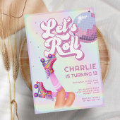 Laten we Roll Fun Retro Roller Schaatsen Meisjes V Kaart